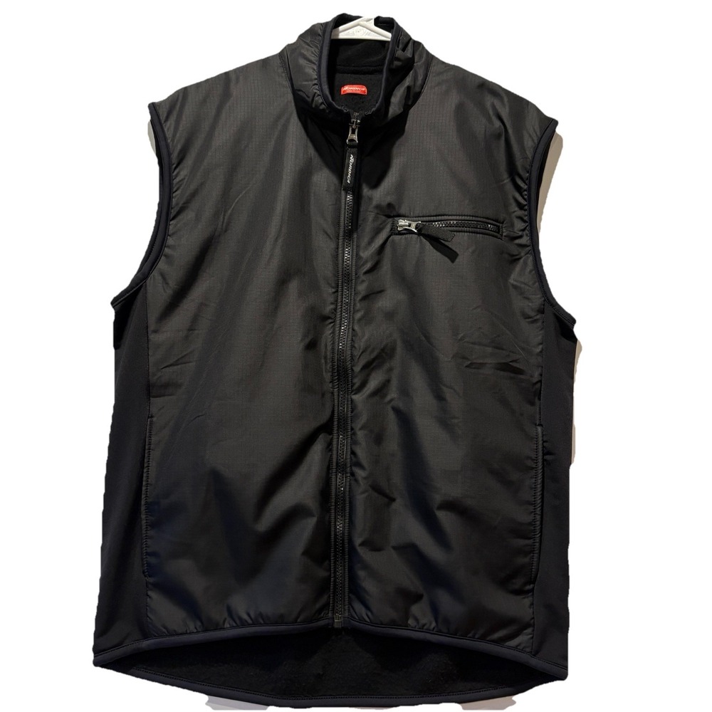 Nordica 2912 Men's Performance Vest XL Black Made In Italy Zip Pocket Soft Shell
